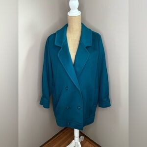 Vintage Loring Short Wool Double-Breasted Women’s size Large Peacoat made in USA